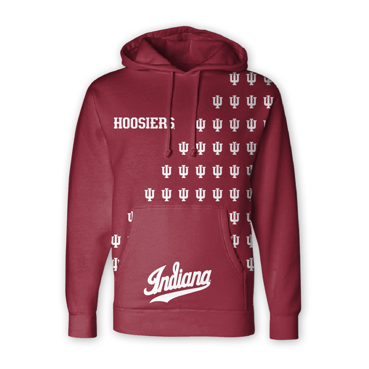 Indiana Hoosiers Fade Hooded Sweatshirt - Front View
