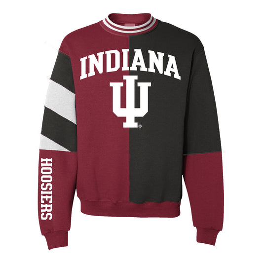 Indiana Hoosiers Split Crewneck - Front View