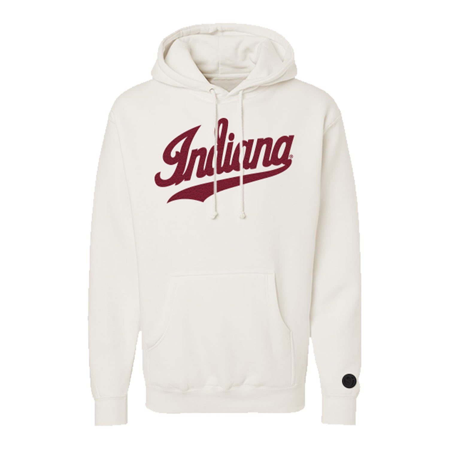 Indiana Hoosiers Chenille Mascot Hooded Sweatshirt - Front View