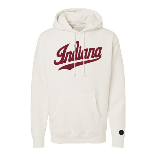 Indiana Hoosiers Chenille Mascot Hooded Sweatshirt - Front View