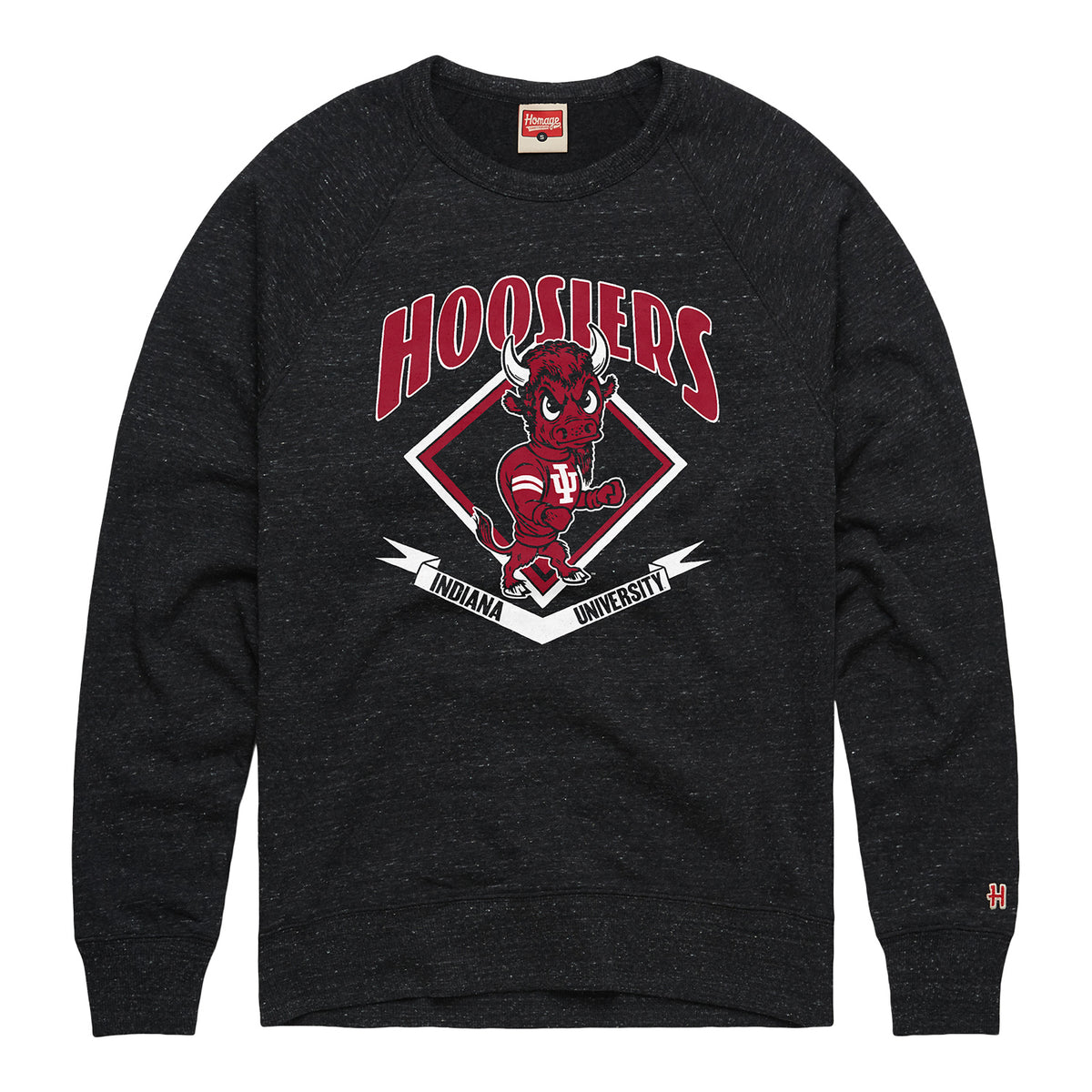 Indiana Hoosiers Vault Bison Crewneck - Front View