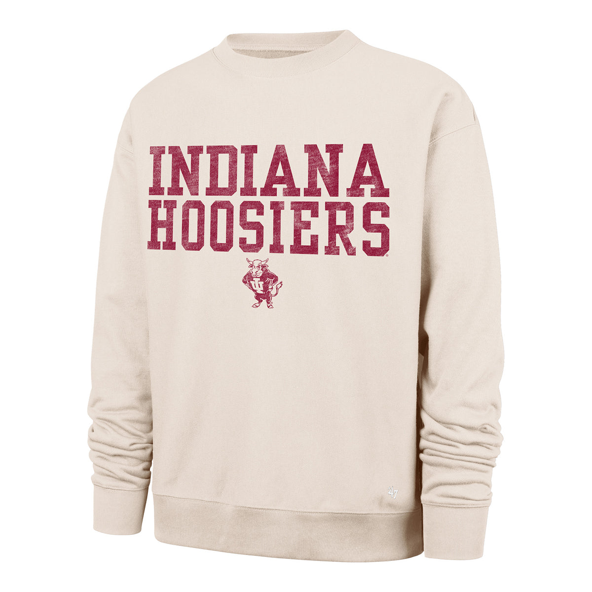 Indiana Hoosiers '47 Campus Stack Foundation Crewneck - Cream