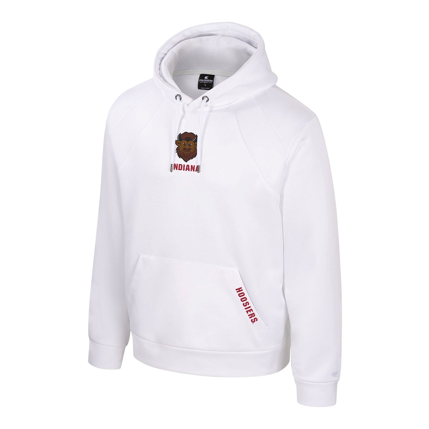 Indiana Hoosiers Columbia Freezer Burn Bison White Hoodie - Front View