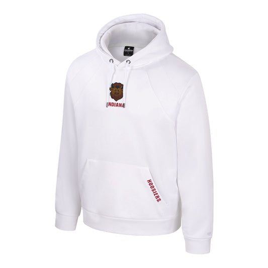 Indiana Hoosiers Columbia Freezer Burn Bison White Hoodie - Front View