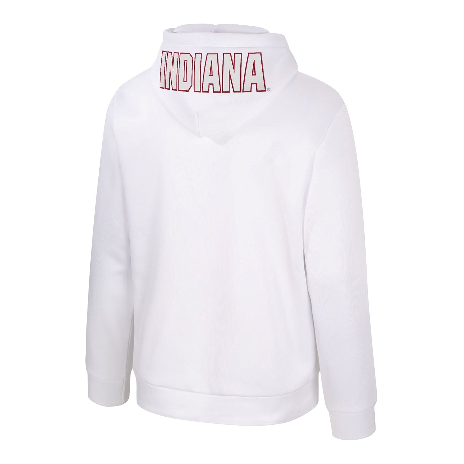 Indiana Hoosiers Columbia Freezer Burn Bison White Hoodie - Back View
