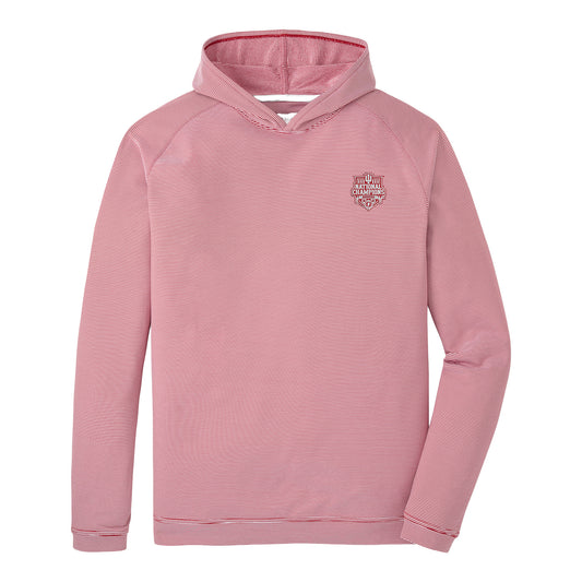 Indiana Hoosiers National Champions Pine Sugar Stripe Performance Hoodie - Front View