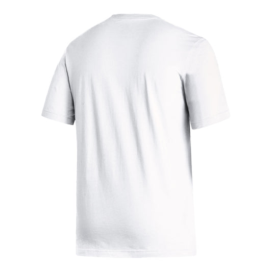 Indiana Hoosiers Adidas Fresh Wordmark White T-Shirt - Back View