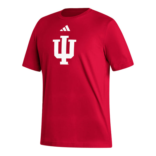Indiana Hoosiers Adidas Fresh Logo Crimson T-Shirt - Front View
