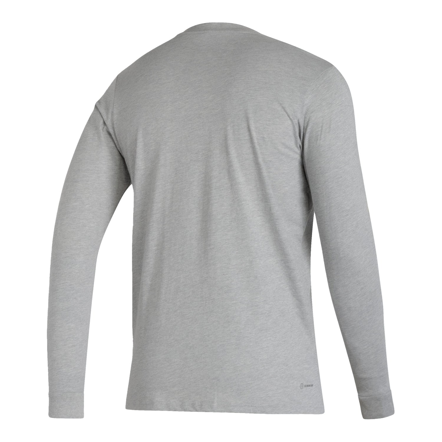 Indiana Hoosiers Adidas Pre-Game Hoosier Nation Long Sleeve Grey T-Shirt - Back View