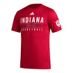 Indiana Hoosiers Adidas Locker Pre-Game Basketball Crimson T-Shirt - Front View