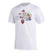 Indiana Hoosiers Adidas Pride White T-Shirt - Front View