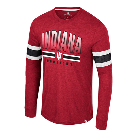 Indiana Hoosiers You Must Live Long Sleeve Crimson T-Shirt - Front View