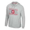 Indiana Hoosiers Compensation Hooded Long Sleeve Grey T-Shirt - Front View