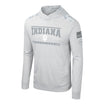 Indiana Hoosiers OHT Ice Hooded Long Sleeve Grey T-Shirt - Front View