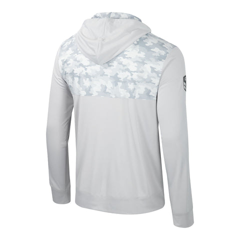 Indiana Hoosiers OHT Ice Hooded Long Sleeve Grey T-Shirt