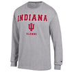 Indiana Hoosiers Alumni Stacked Long Sleeve Grey T-Shirt - Front View