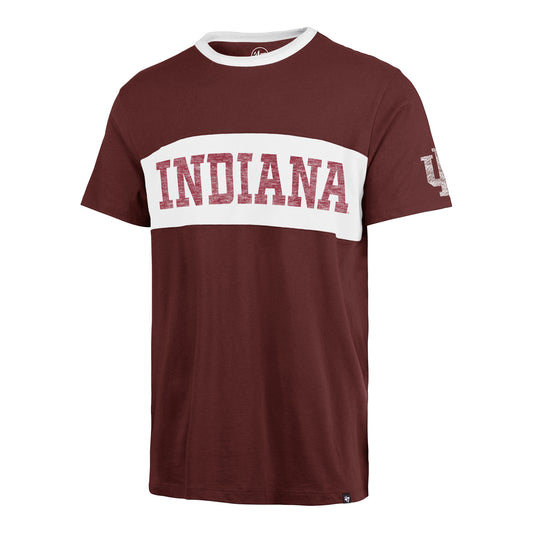 Indiana Hoosiers Double Header Crimson T-Shirt - Front View