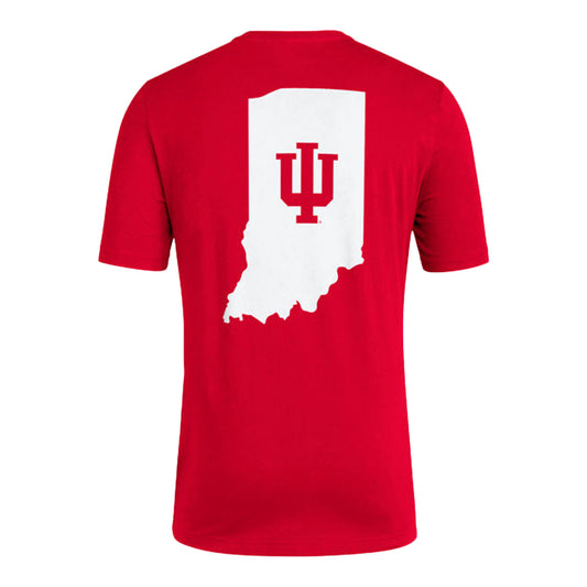 Indiana Hoosiers Adidas Reverse Retro State Crimson T-Shirt - Back View