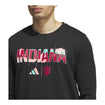 Indiana Hoosiers Adidas BHM Black Long Sleeve T-Shirt - Front Close View