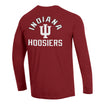 Indiana Hoosiers Triple Sleeve Logo Crimson Long Sleeve T-Shirt - Back View