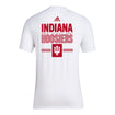 Indiana Hoosiers Adidas Back on Deck White T-Shirt - Back View