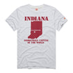 Indiana Hoosiers Basketball Capital Grey T-Shirt - Front View