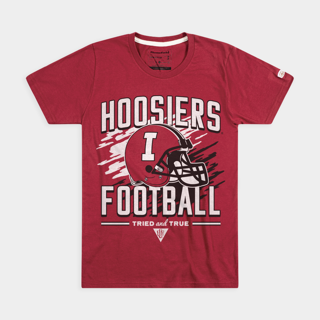 Indiana Hoosiers Football Helmet Red T-Shirt