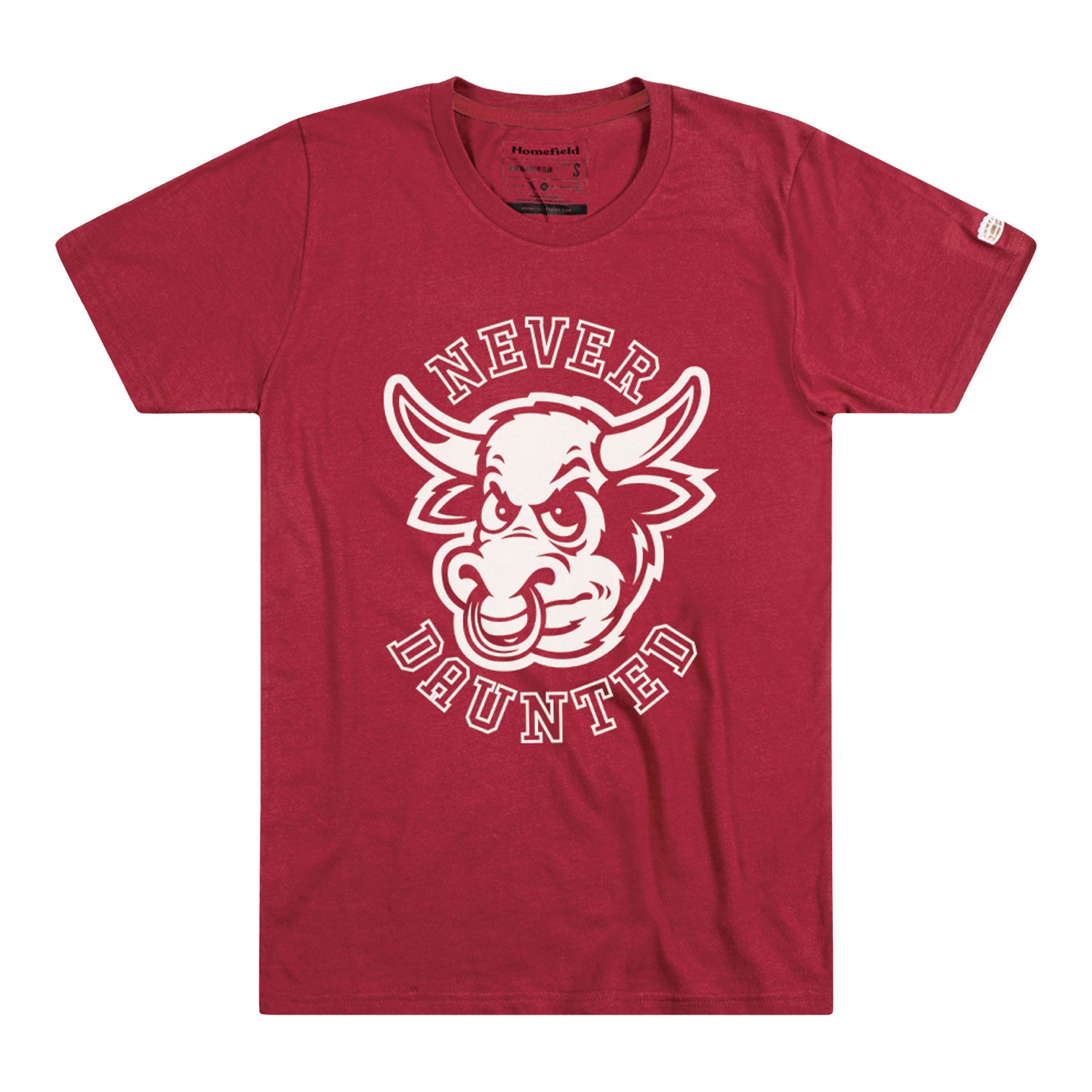 Indiana Hoosiers Never Daunted Bison Crimson T-Shirt - Front View