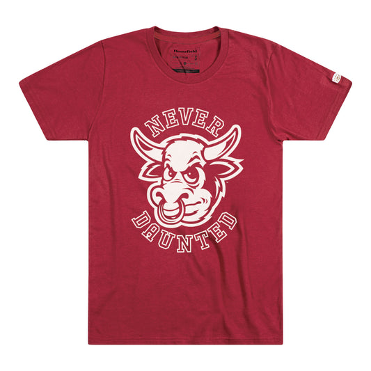 Indiana Hoosiers Never Daunted Bison Crimson T-Shirt - Front View