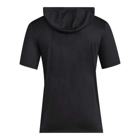 Indiana Hoosiers Adidas Hooded Short Sleeve Black Military T-Shirt - Back View