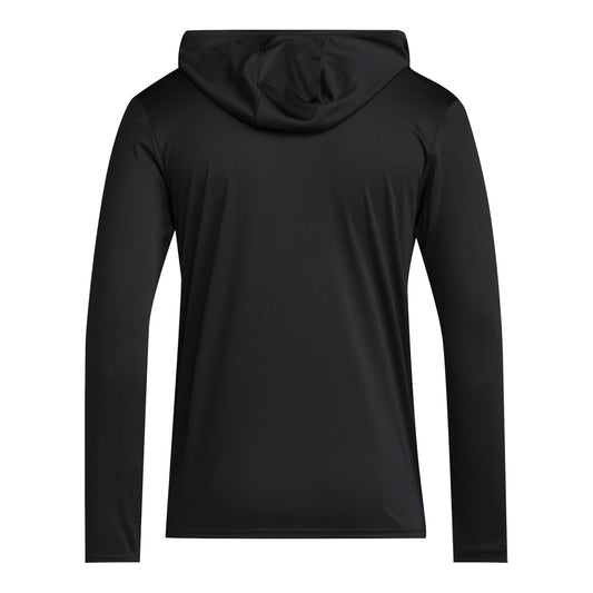 Indiana Hoosiers Adidas Hooded Long Sleeve Black Military T-Shirt - Back View