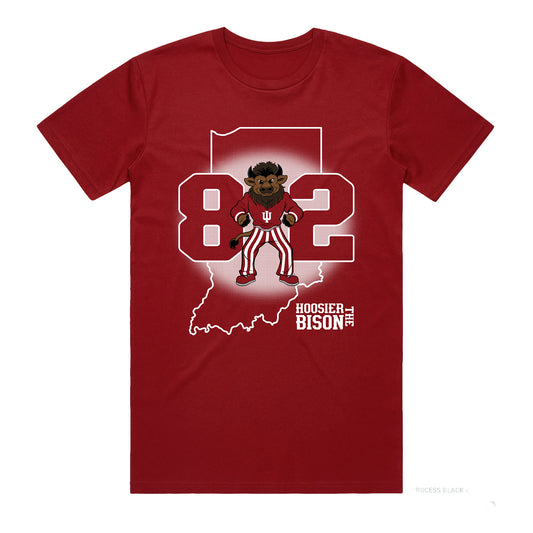 Indiana Hoosiers Hoosier the Bison 812 Indiana T-Shirt - Front View