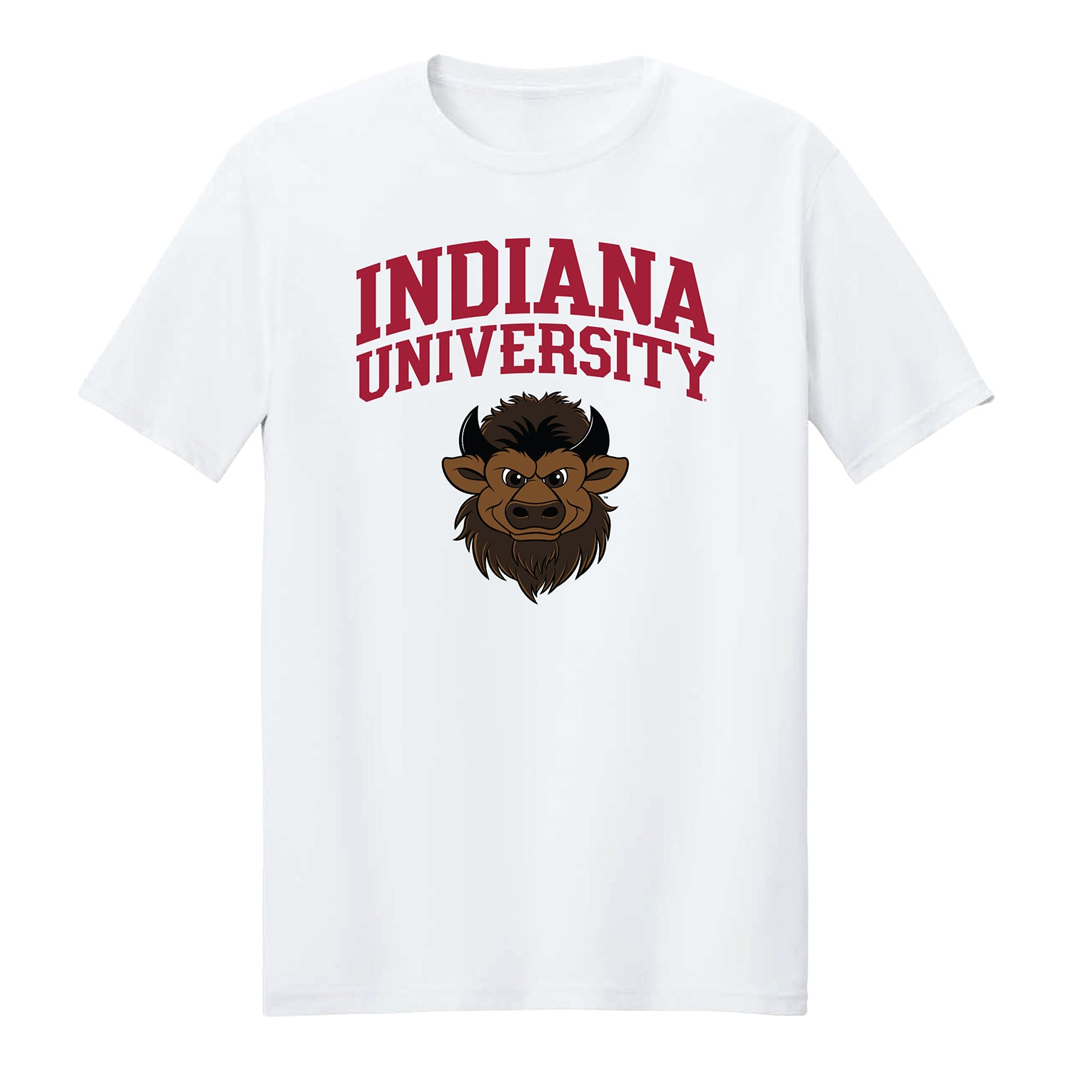 Indiana Hoosiers Hoosier the Bison White T-Shirt - Front View