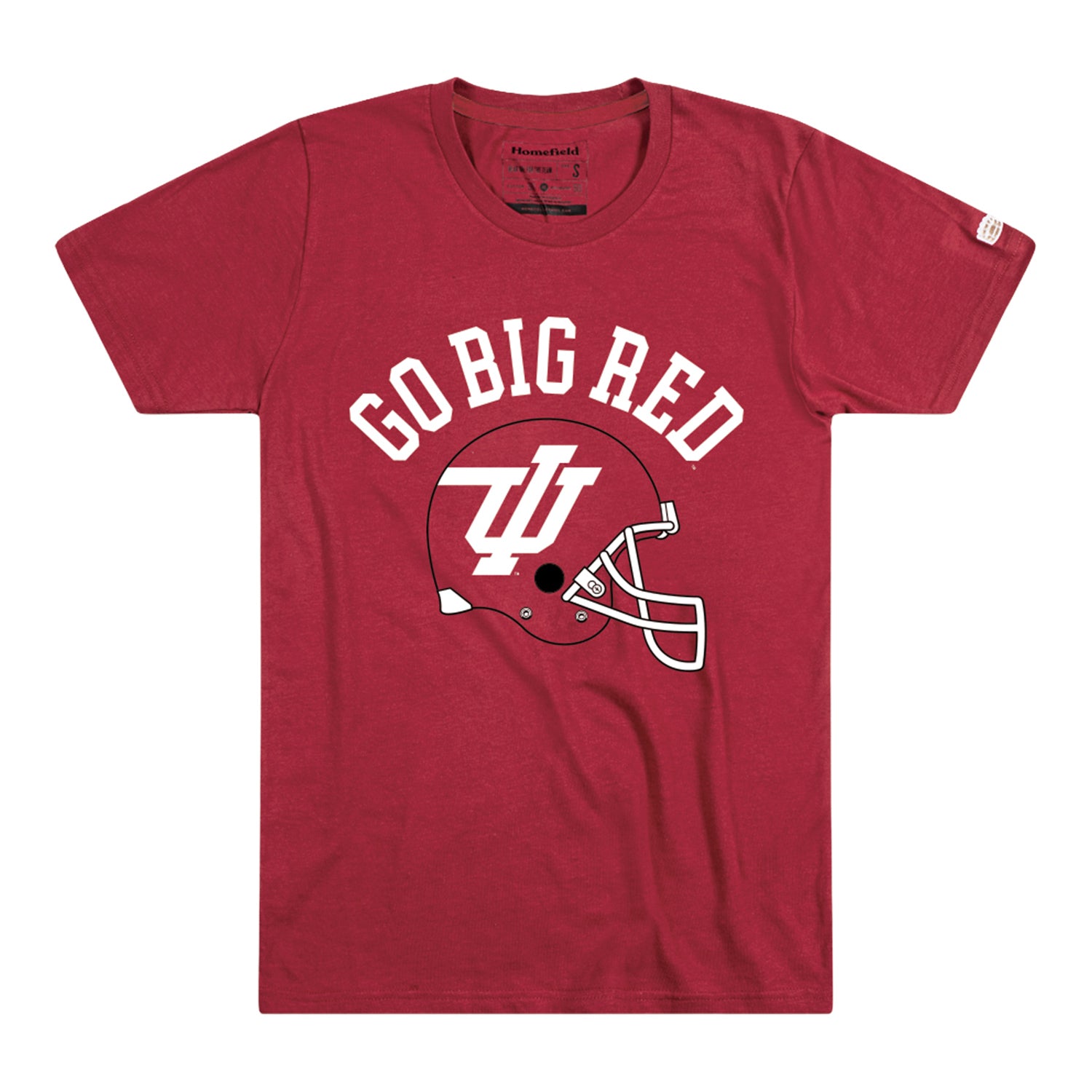 Indiana Hoosiers Flying IU Helmet T-Shirt - Front View