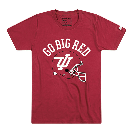 Indiana Hoosiers Flying IU Helmet T-Shirt - Front View