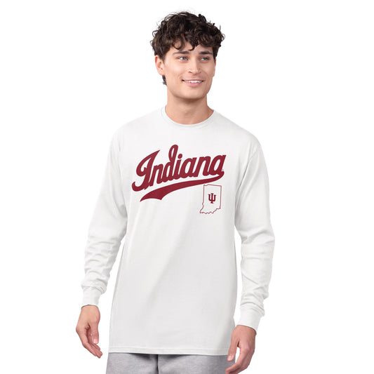 Indiana Hoosiers State Outline Long Sleeve T-Shirt