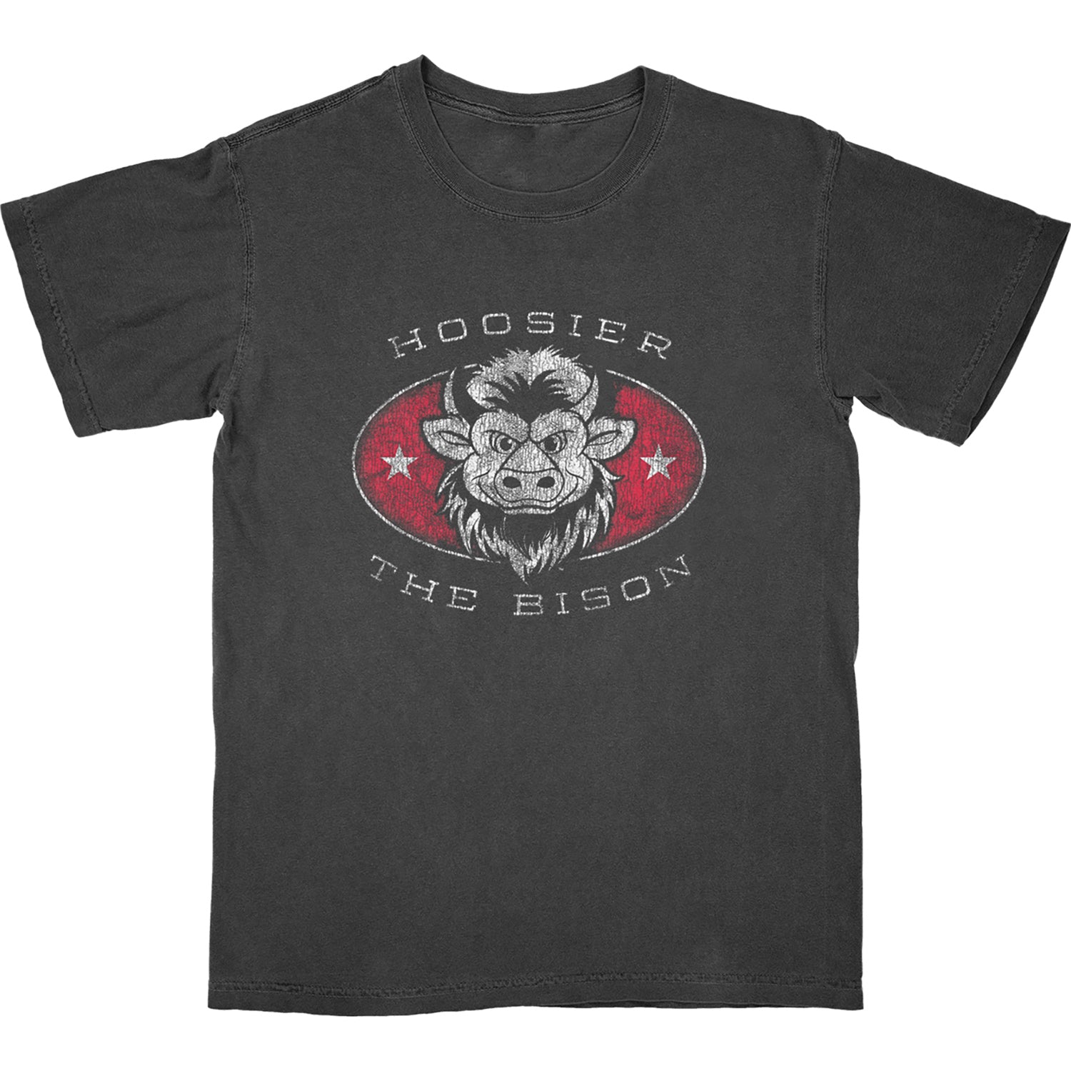 Indiana Hoosiers Hoosier the Bison Emblem T-Shirt - Front View