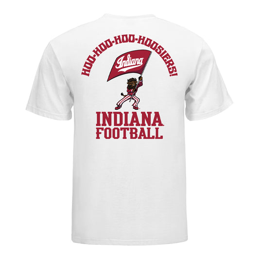 Indiana Hoosiers White Memorial Stadium Hoosier the Bison T-Shirt - Back View