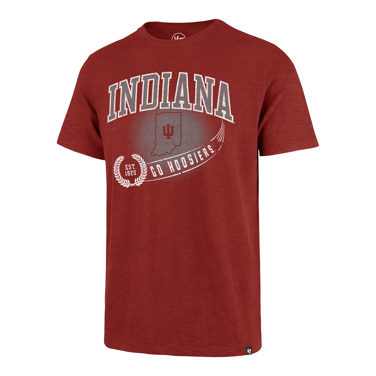 Indiana Hoosiers 47 Brand Team Streak Scrum T-Shirt - Front View