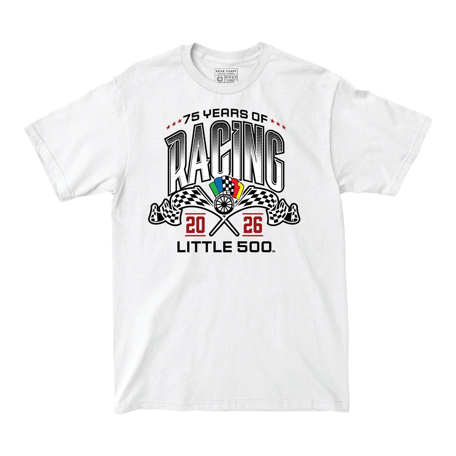 Indiana Hoosiers 75 Years of Little 500 T-Shirt - Front VIew