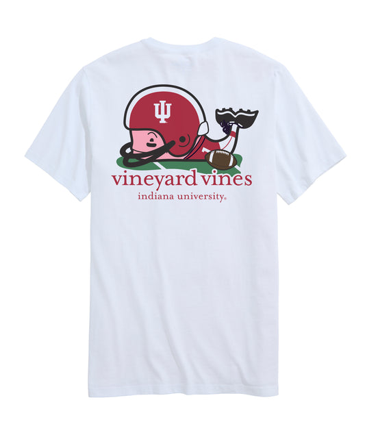 Indiana Hoosiers Vineyard Vines Football Whale T-Shirt - Back View