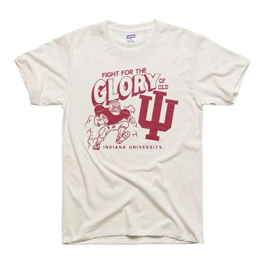 Indiana Hoosiers Charlie Hustle Glory of Old IU T-Shirt – White - Front View