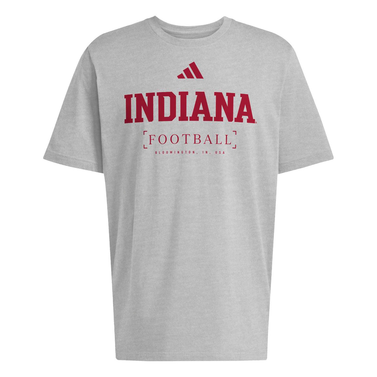 Indiana Hoosiers adidas Football Fresh T-Shirt – Grey - Front View