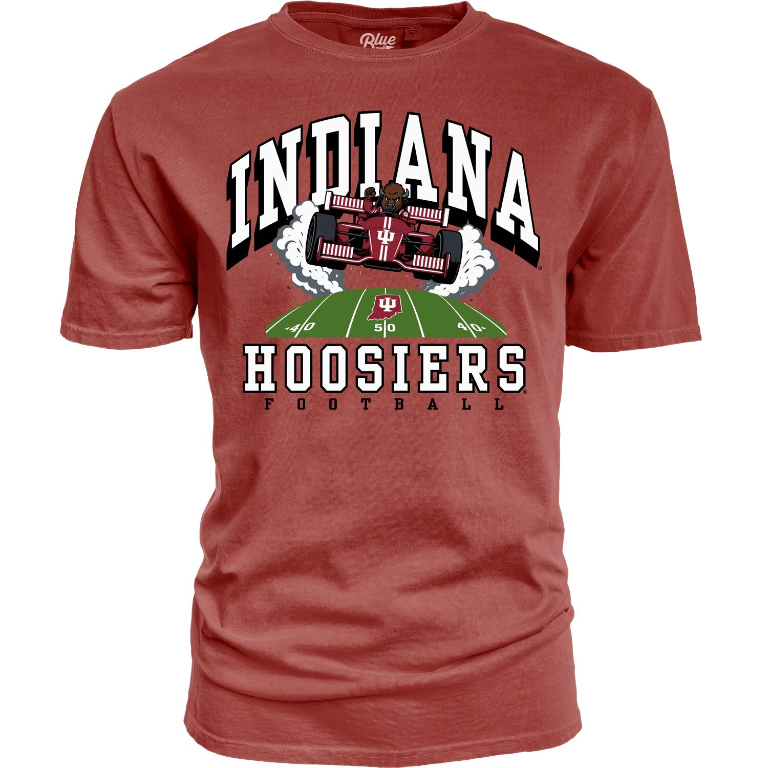 Indiana Hoosiers Full Throttle Football T-Shirt - Front View