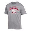 Indiana Hoosiers Volleyball Net Grey Short Sleeve T-Shirt - Front View