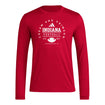 Indiana Hoosiers Adidas Football Long Sleeve Crimson T-Shirt - Front View