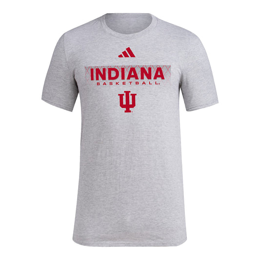 Indiana Hoosiers Basketball Grey T-Shirt - Front View