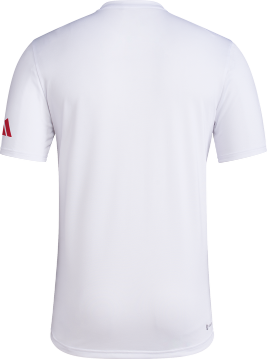 Indiana Hoosiers Football Adidas White Helmet Logo T-Shirt