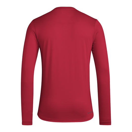 Indiana Hoosiers Long Sleeve Adidas Basketball T-Shirt - Back View