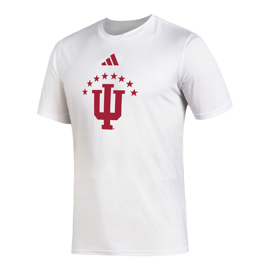 Indiana Hoosiers Soccer Eight National Championships Adidas Tee - Front View